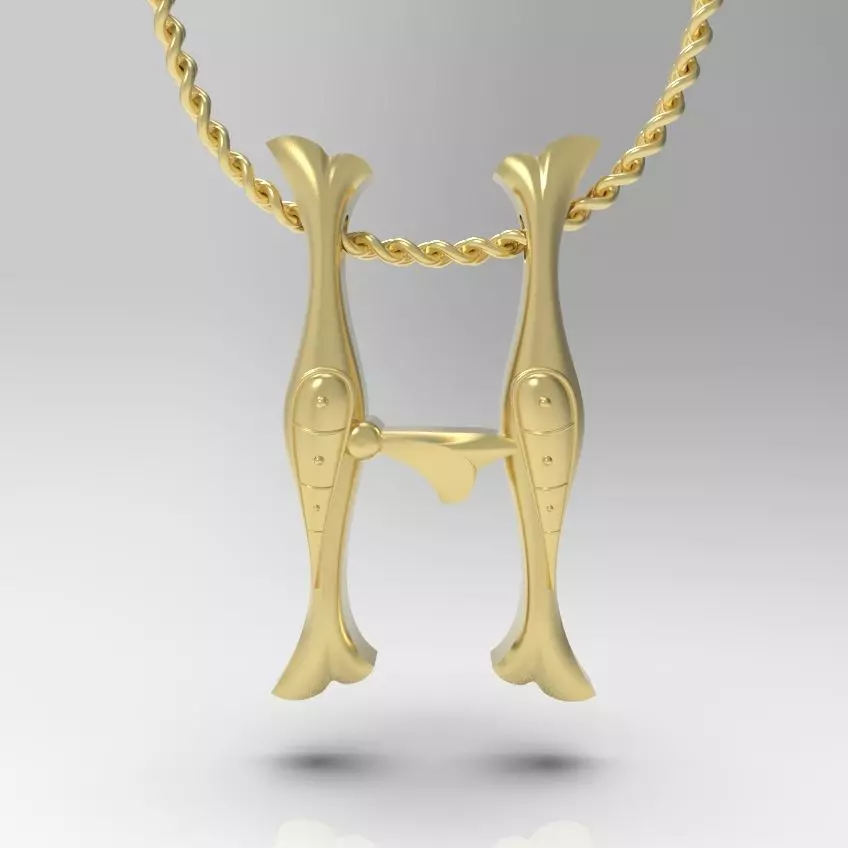 Alphabet Latin H 3D print model_0