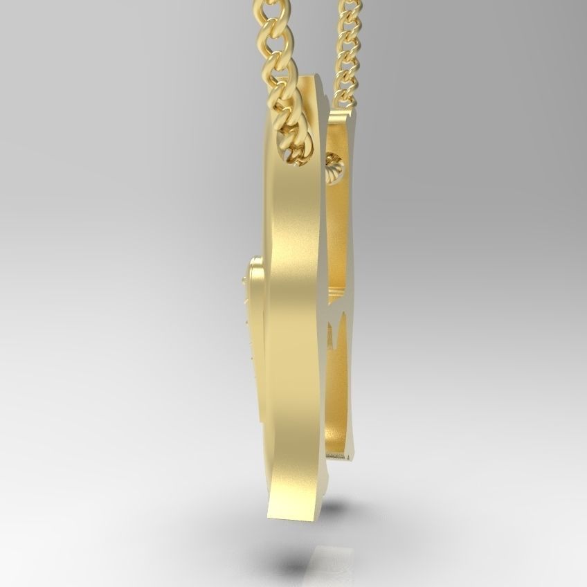 Alphabet Latin H 3D print model_15