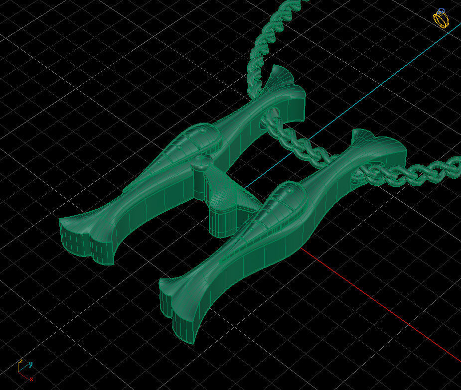 Alphabet Latin H 3D print model_2