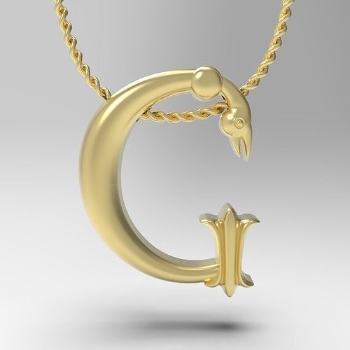 Alphabet Latin G 3D print model
