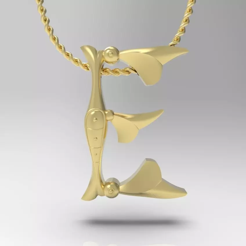 Alphabet Latin E 3D print model_0