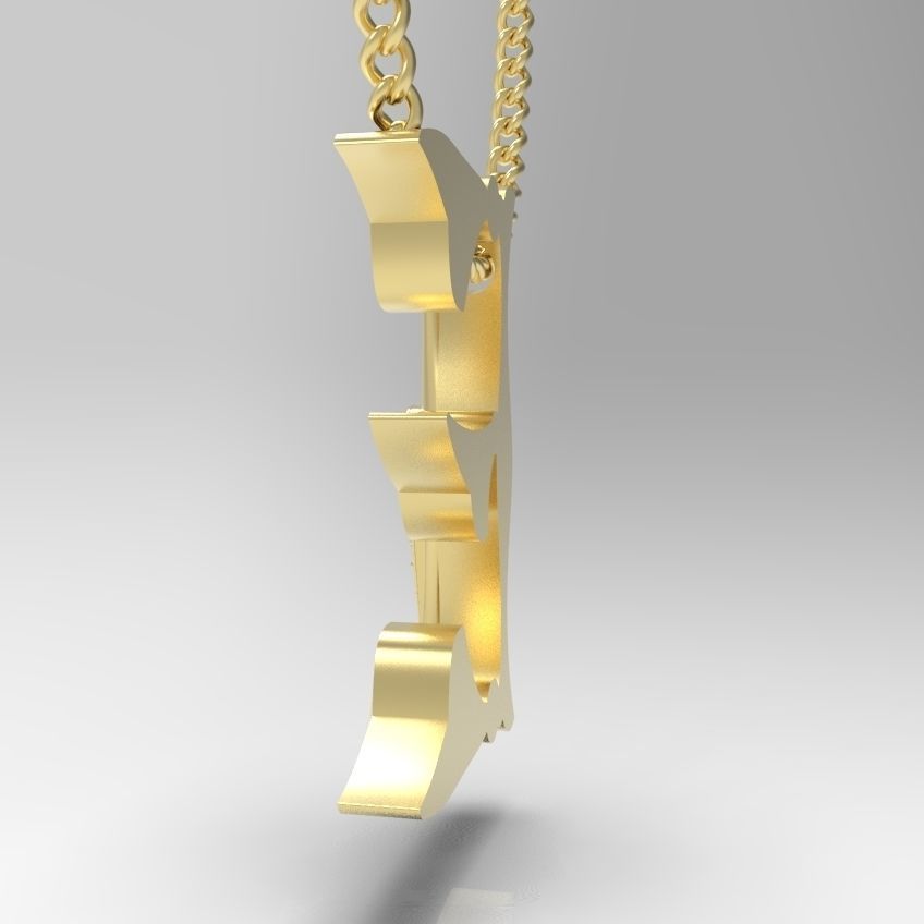 Alphabet Latin E 3D print model_15