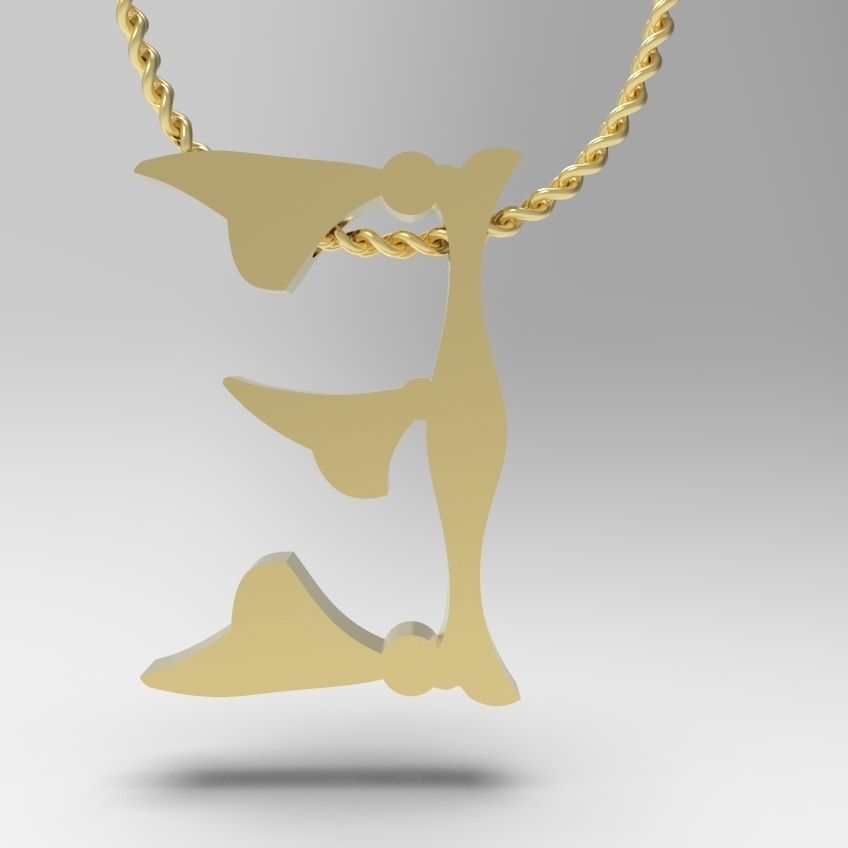 Alphabet Latin E 3D print model_8