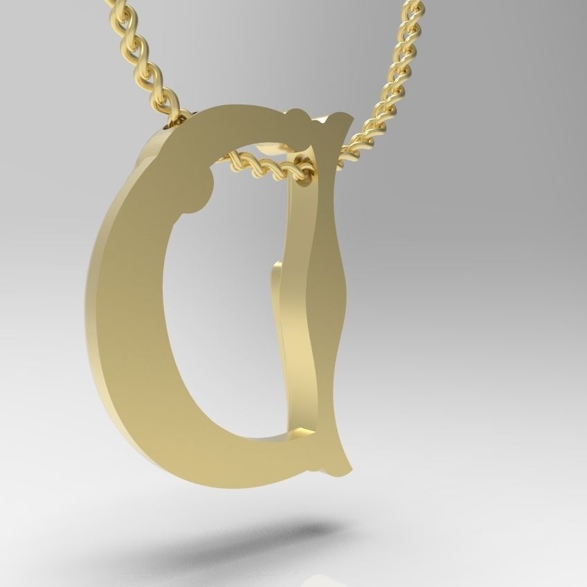 Alphabet Latin D 3D print model_5