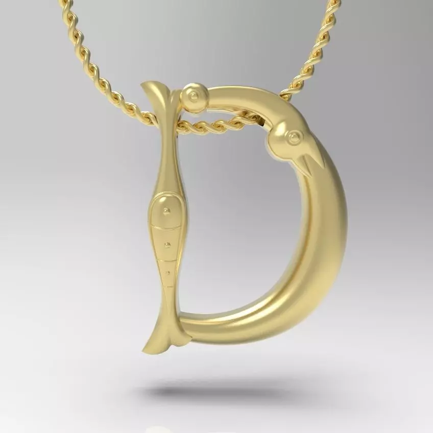 Alphabet Latin D 3D print model_0