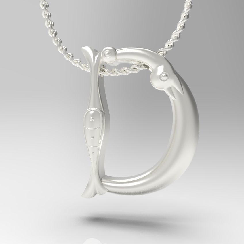 Alphabet Latin D 3D print model_18