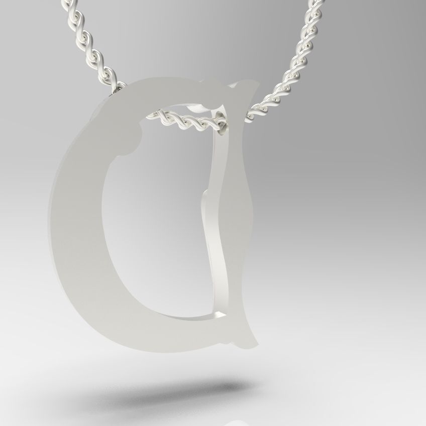 Alphabet Latin D 3D print model_21