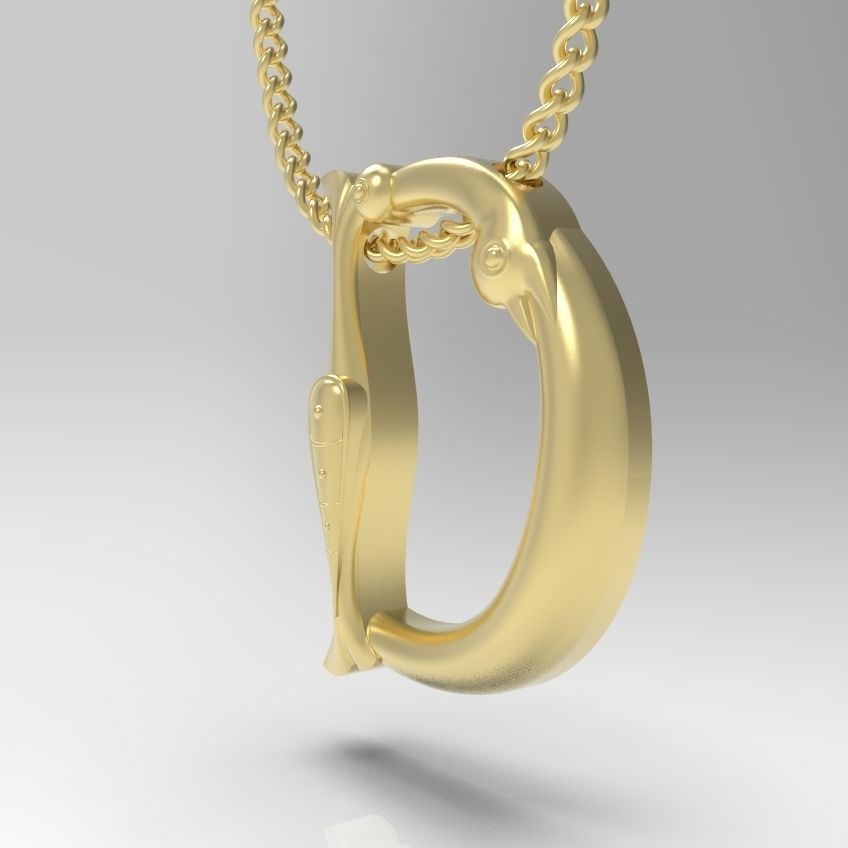 Alphabet Latin D 3D print model_11