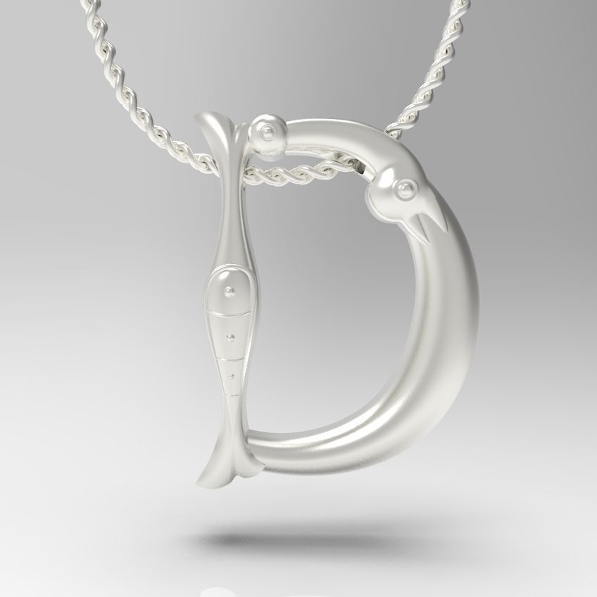 Alphabet Latin D 3D print model_17