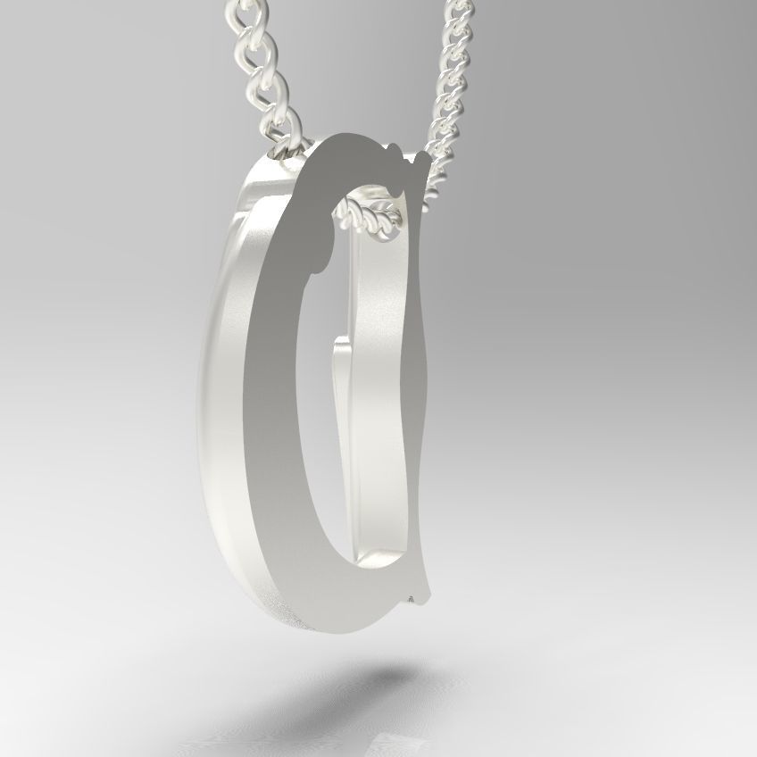 Alphabet Latin D 3D print model_31