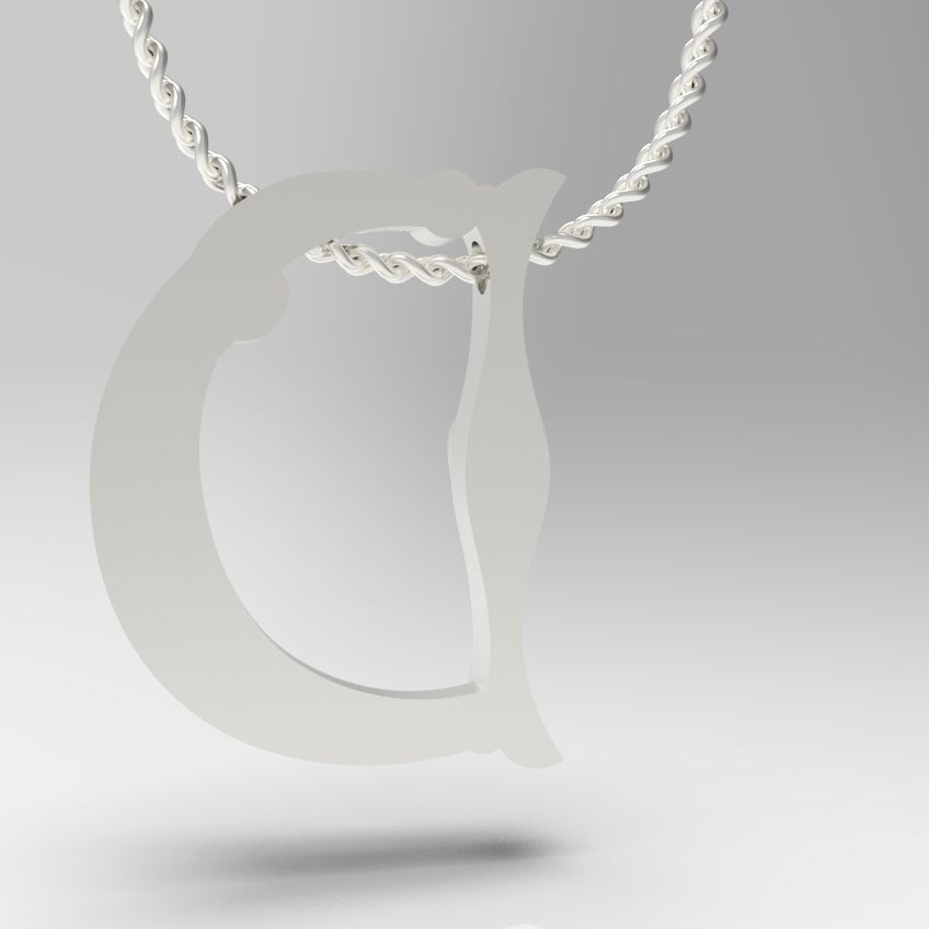 Alphabet Latin D 3D print model_22