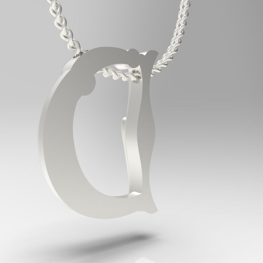 Alphabet Latin D 3D print model_20