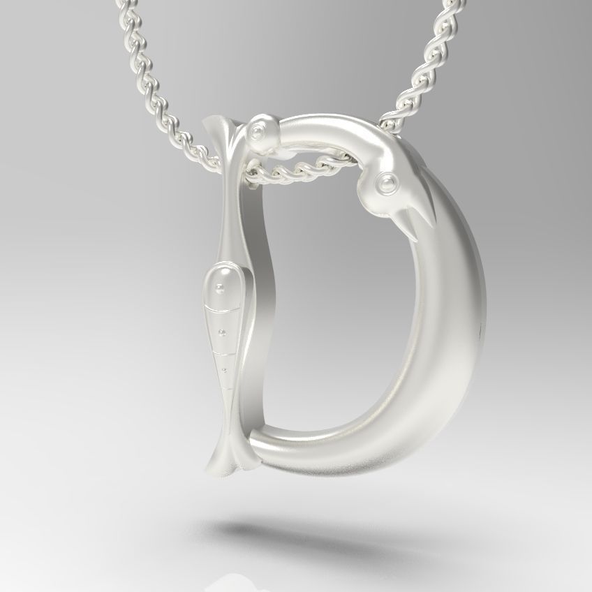 Alphabet Latin D 3D print model_24