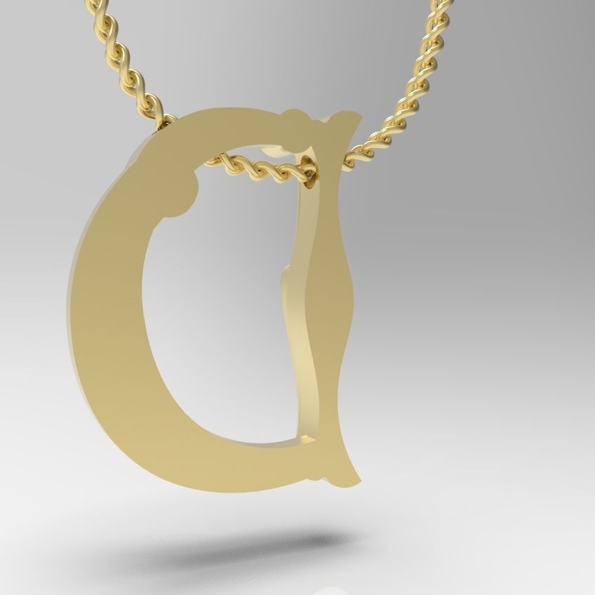 Alphabet Latin D 3D print model_6