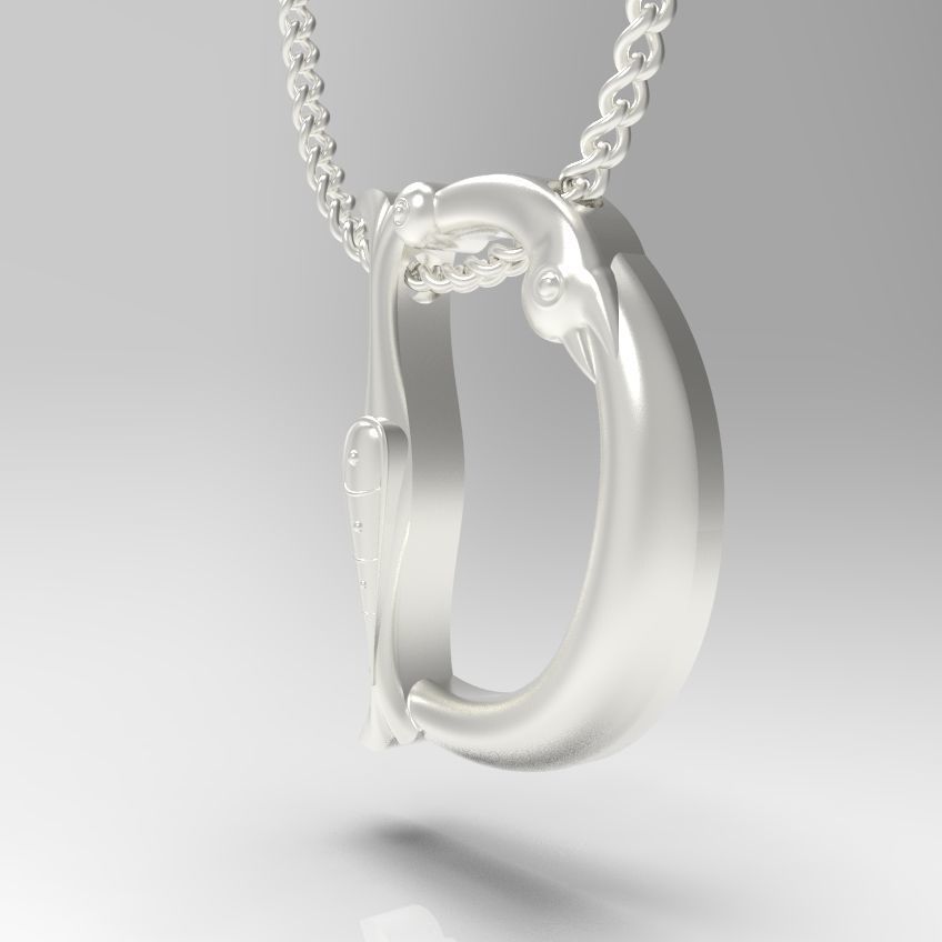 Alphabet Latin D 3D print model_26