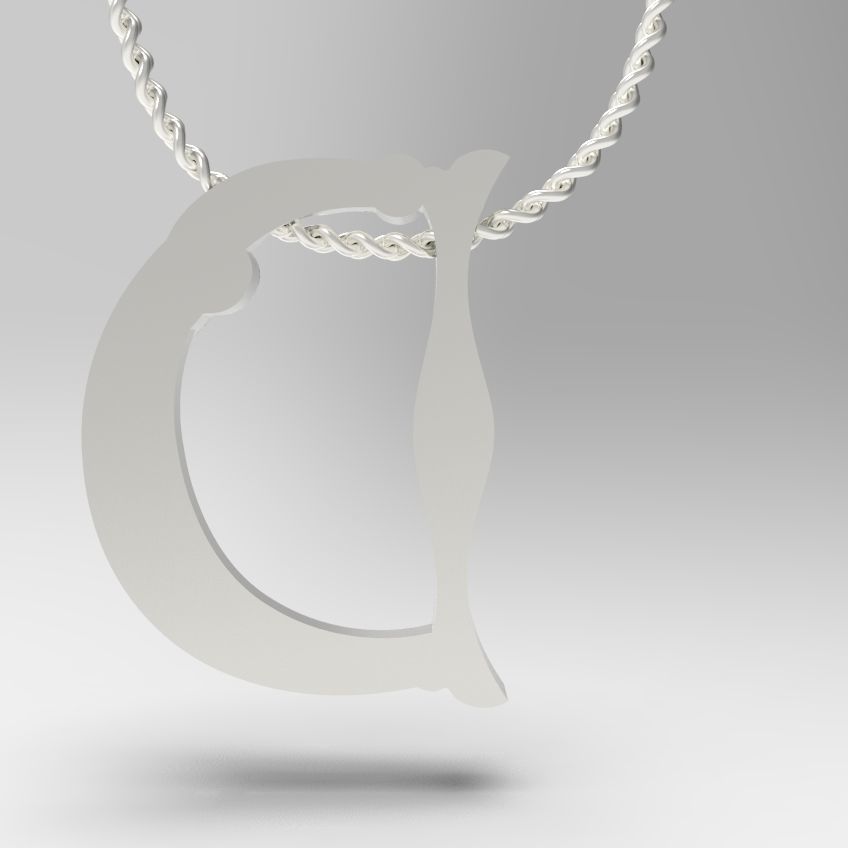 Alphabet Latin D 3D print model_23