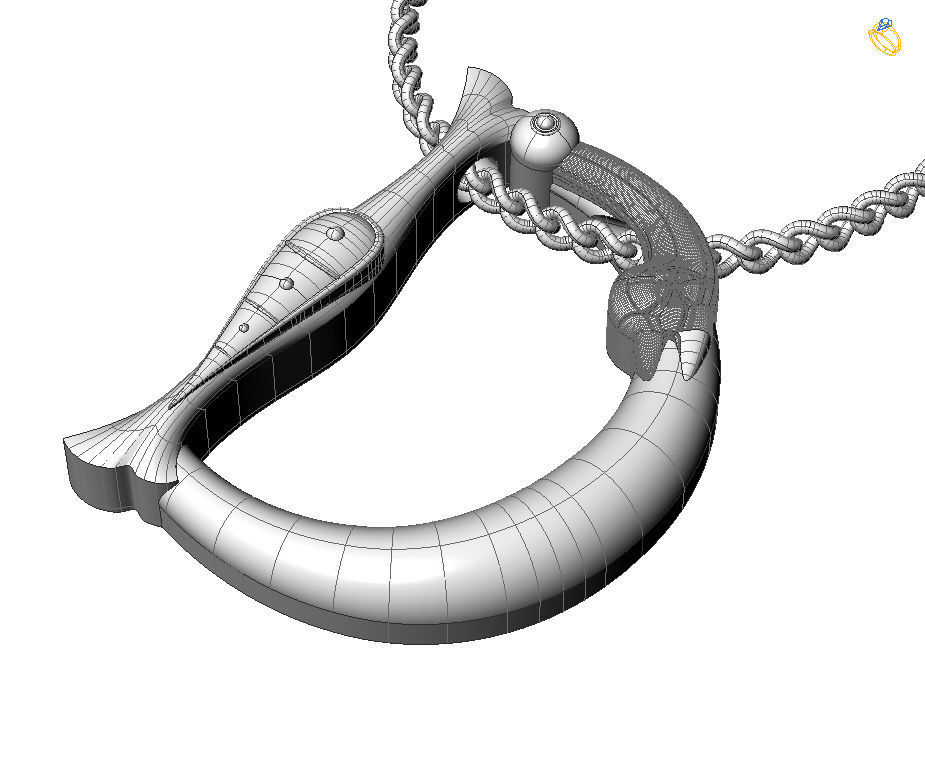 Alphabet Latin D 3D print model_3