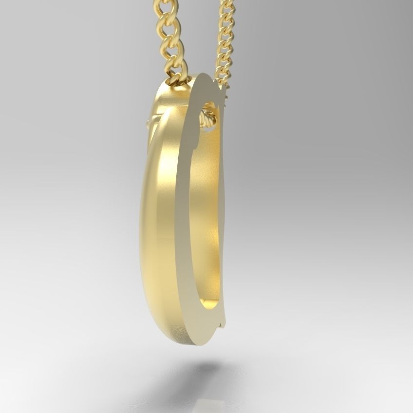 Alphabet Latin D 3D print model_15