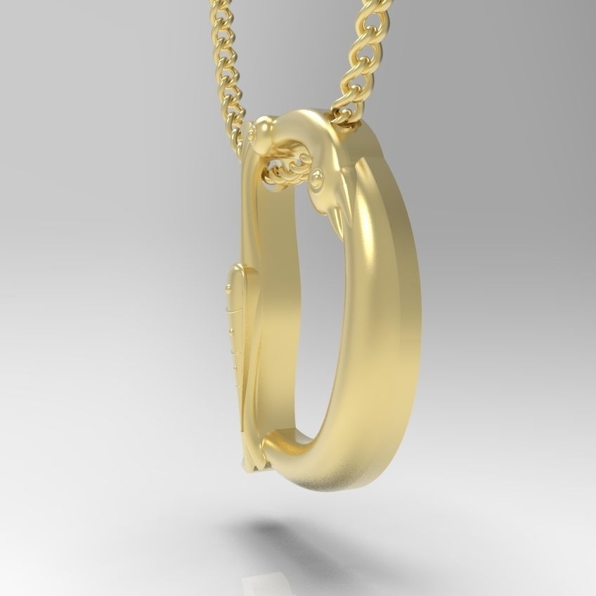 Alphabet Latin D 3D print model_12