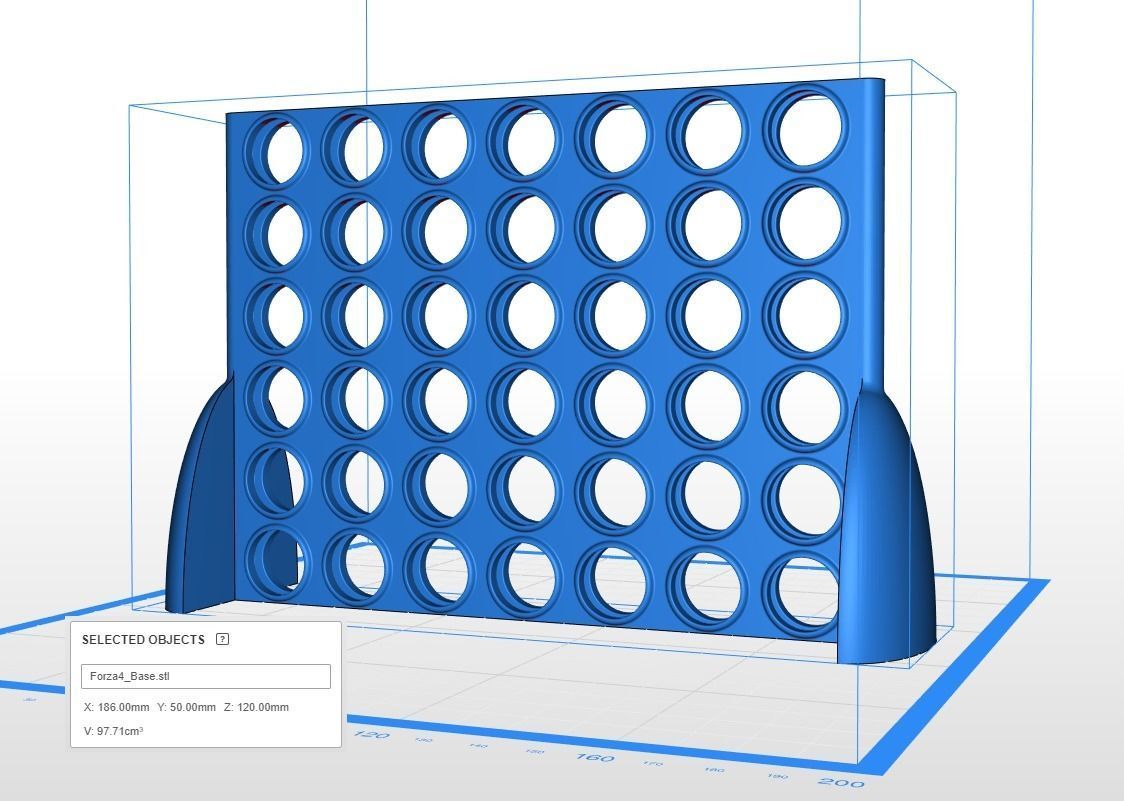Forza 4 Connect 4 Vintage Board Game 3D print model_1