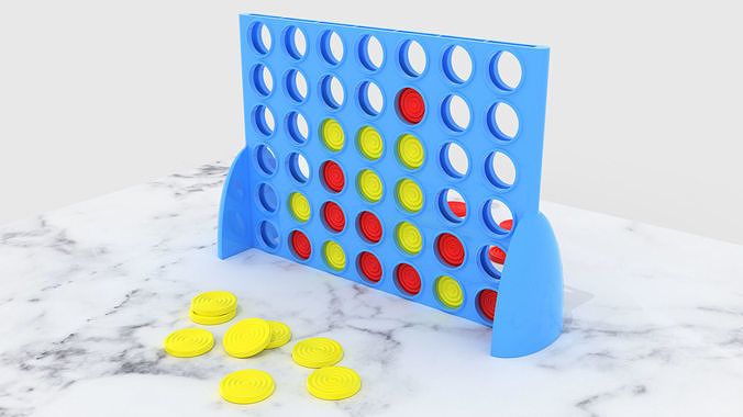 Forza 4 Connect 4 Vintage Board Game 3D print model