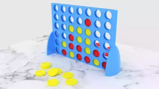 Forza 4 Connect 4 Vintage Board Game 3D print model