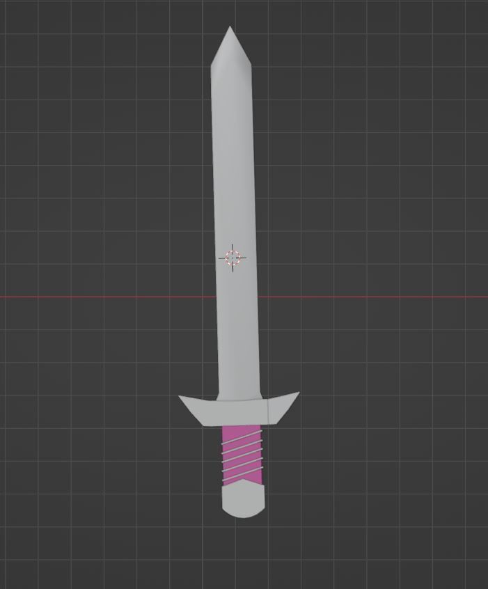 Low Polly - Realistic - Medieval Sword  Free low-poly 3D model_4