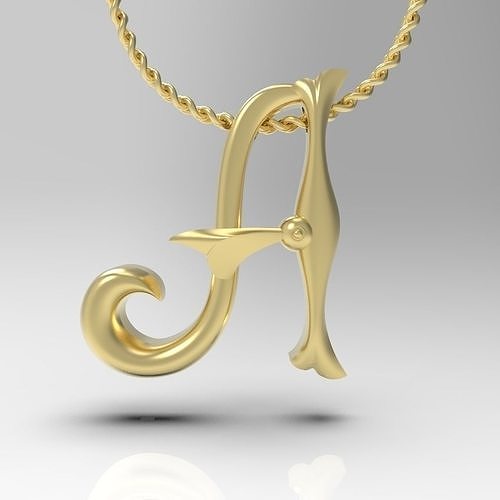 Alphabet Latin A 3D print model