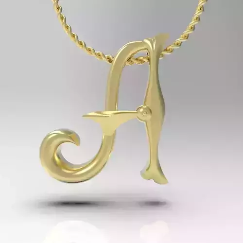Alphabet Latin A 3D print model