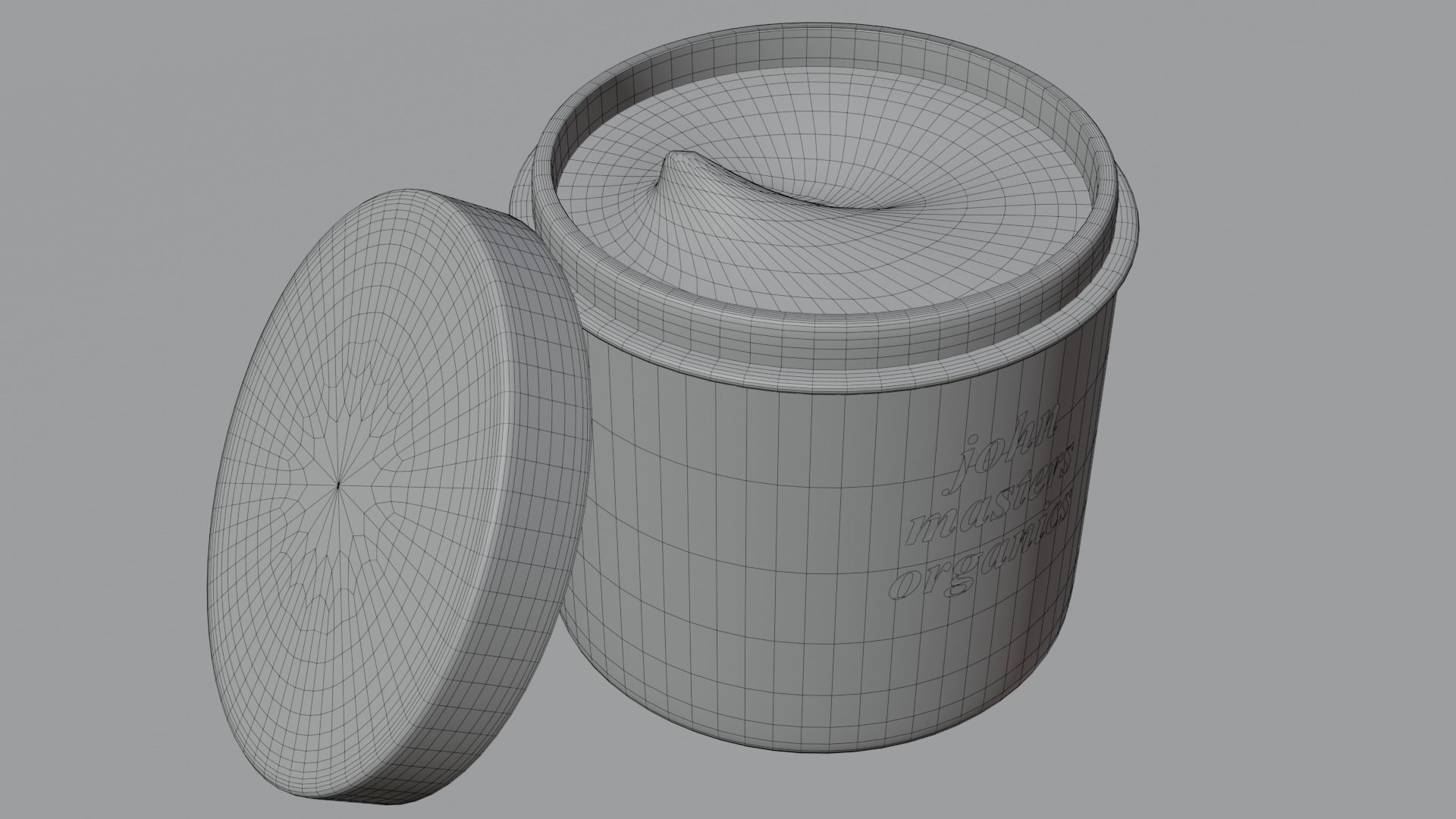 Cream care container cosmetic Low-poly 3D model_7