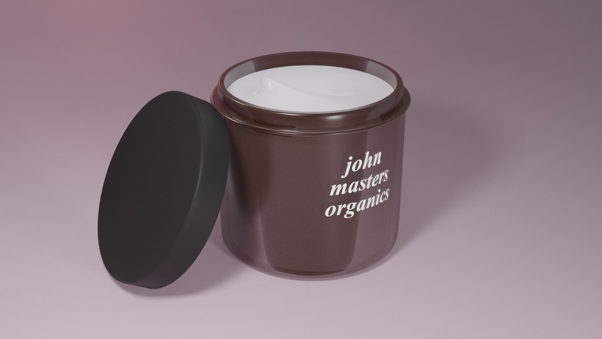 Cream care container cosmetic Low-poly 3D model_4