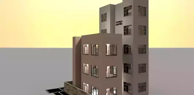 modan Batty-socity building modal Code-107 3D print model