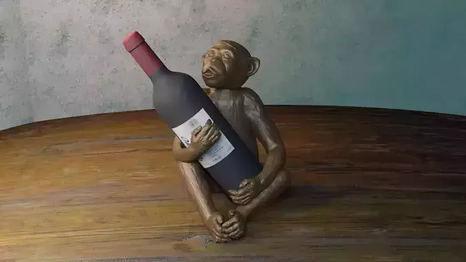 CHIMPANCES PORTA VINO