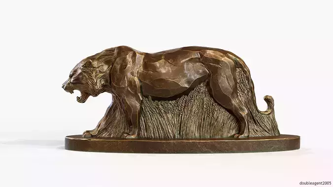 Tiger in the field Decorative Sculpture 