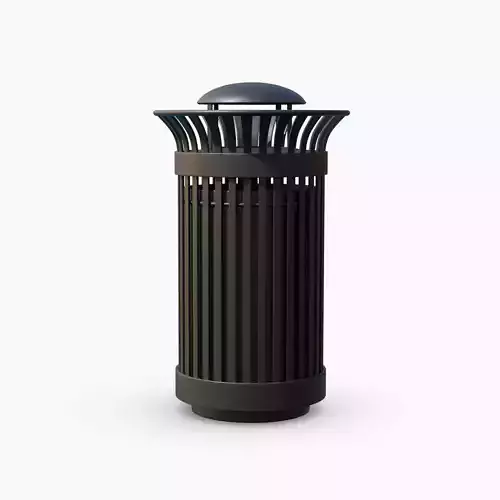 NYC Long Trashcan 3D model