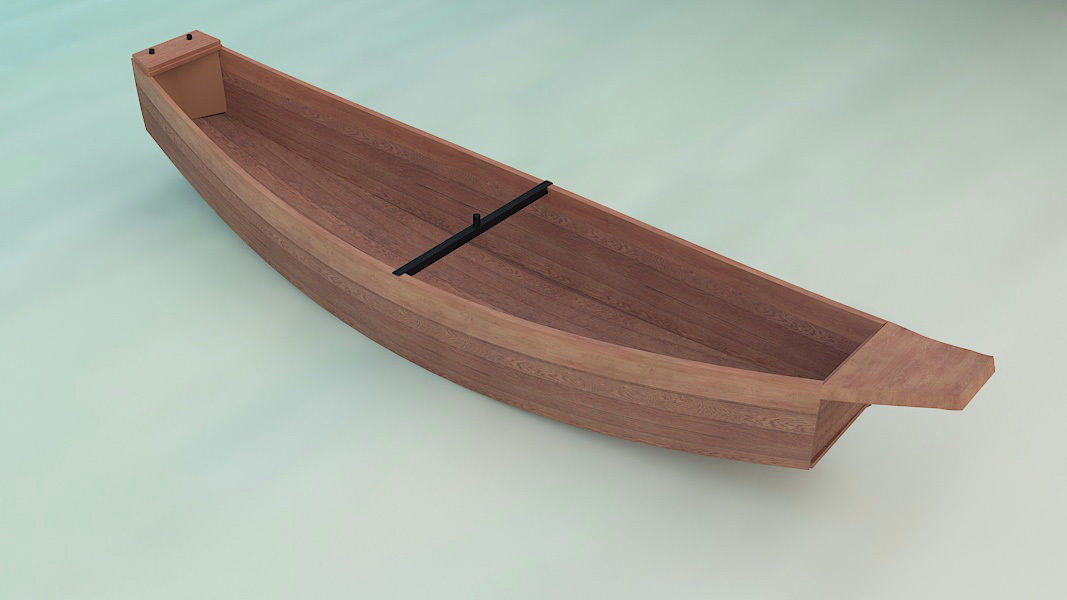 Old Ship Low-poly 3D model_4