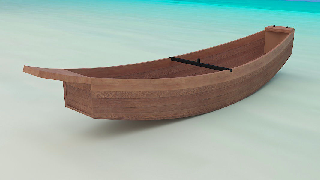 Old Ship Low-poly 3D model_5