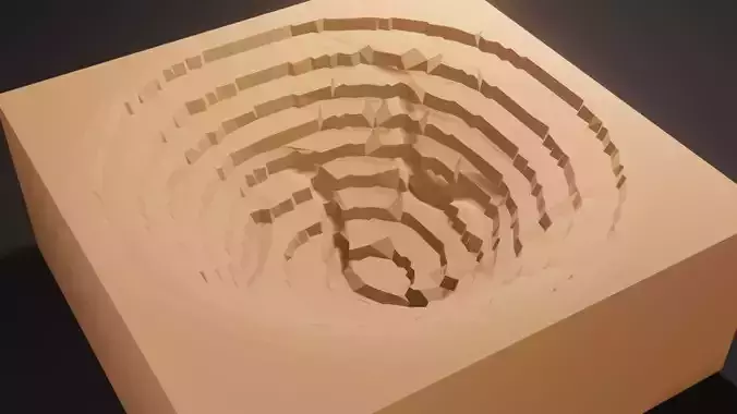 Isometric mining terrain