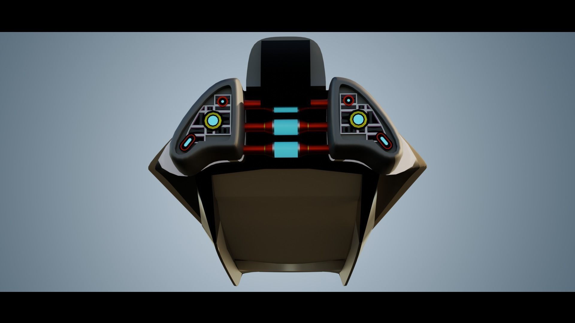 Simplistic Flying Vehicle 17 Low-poly 3D model_3