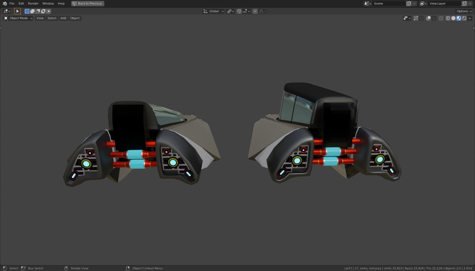 Simplistic Flying Vehicle 17 Low-poly 3D model_17