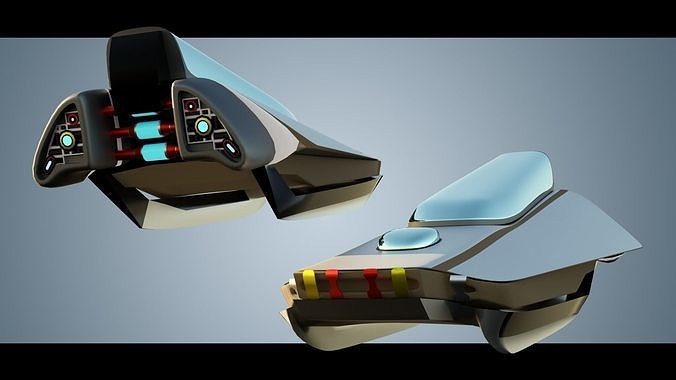 Simplistic Flying Vehicle 17 Low-poly 3D model
