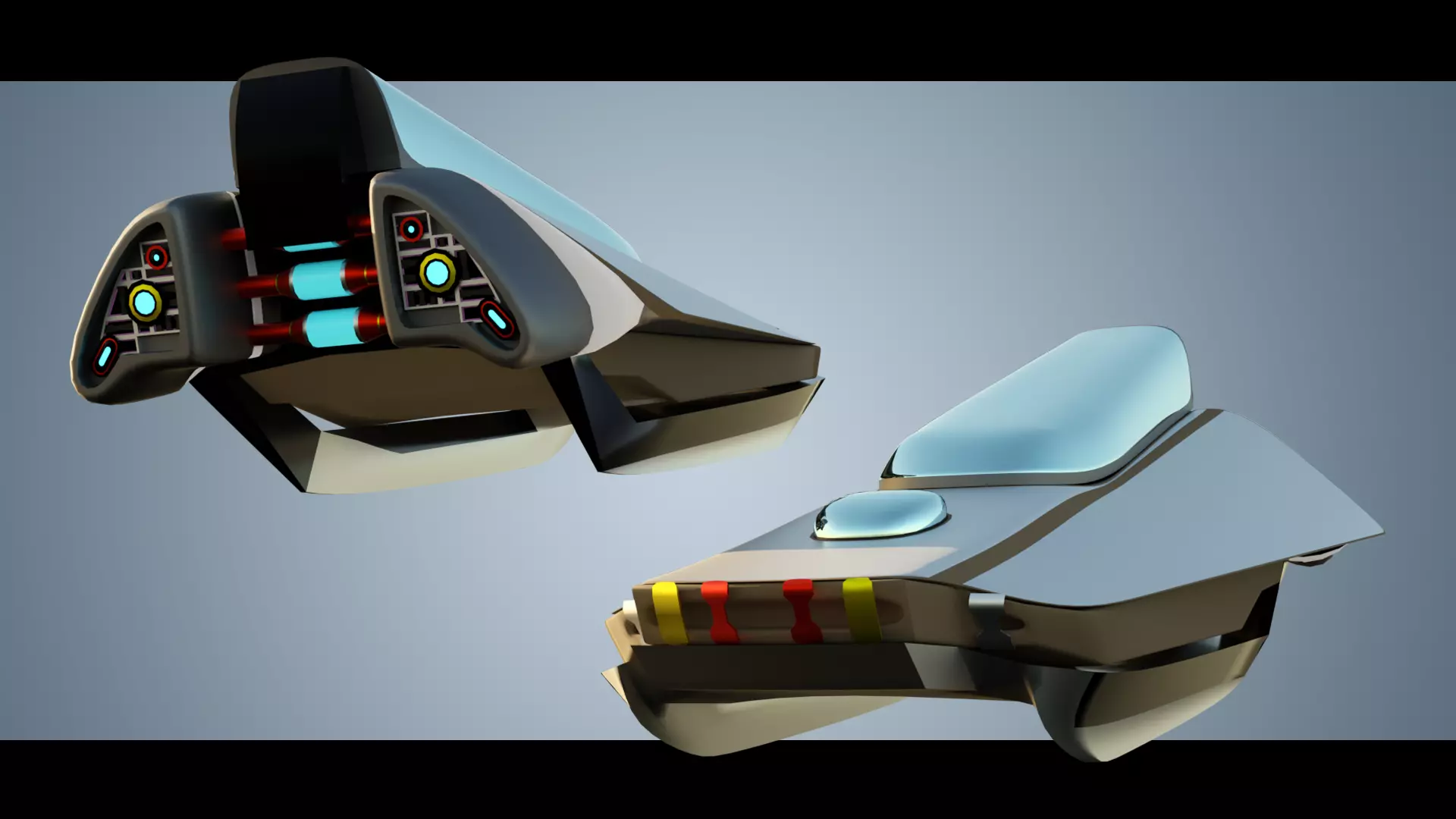 Simplistic Flying Vehicle 17 Low-poly 3D model_0