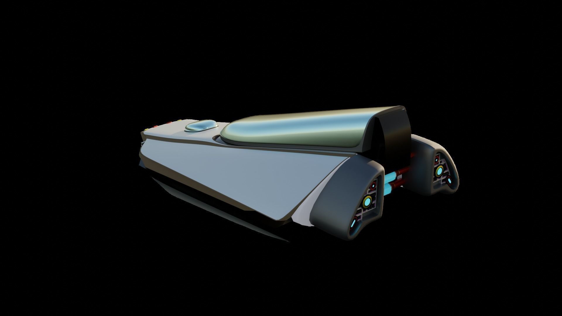 Simplistic Flying Vehicle 17 Low-poly 3D model_22