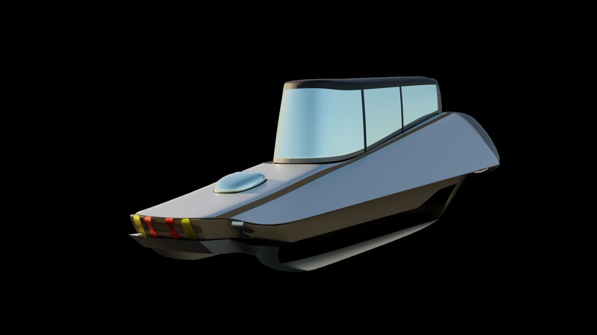 Simplistic Flying Vehicle 17 Low-poly 3D model_29