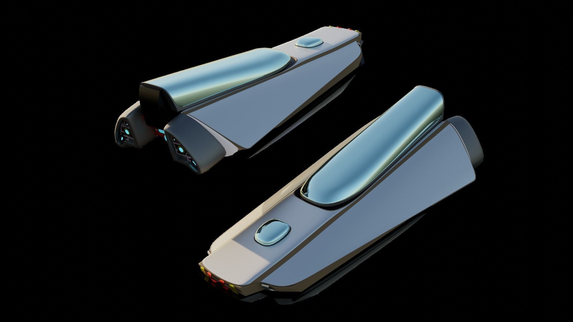 Simplistic Flying Vehicle 17 Low-poly 3D model_28