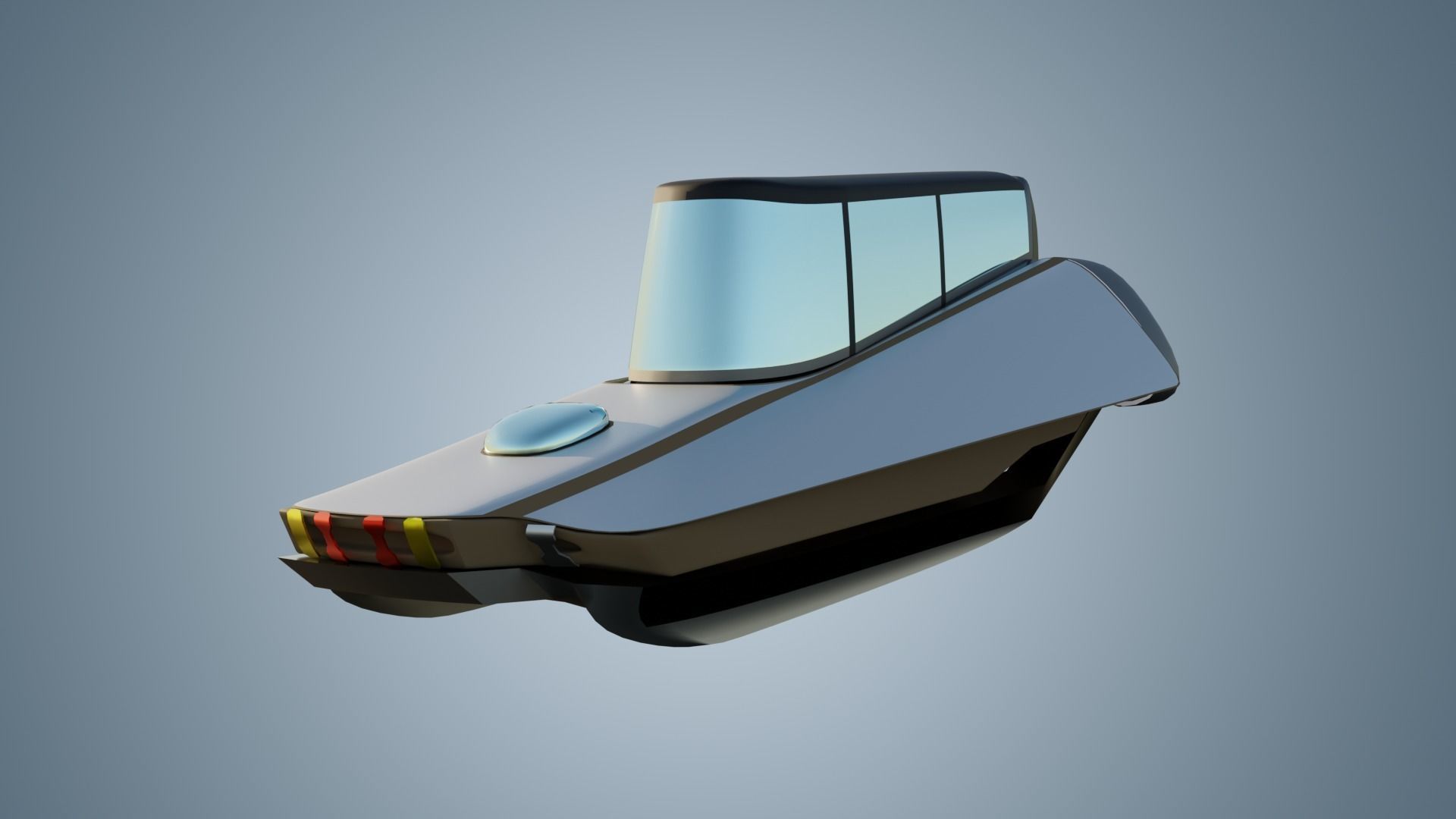 Simplistic Flying Vehicle 17 Low-poly 3D model_13