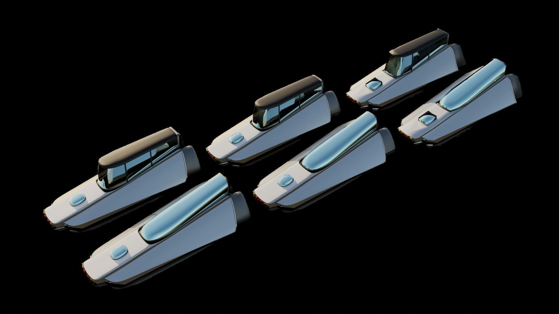 Simplistic Flying Vehicle 17 Low-poly 3D model_23