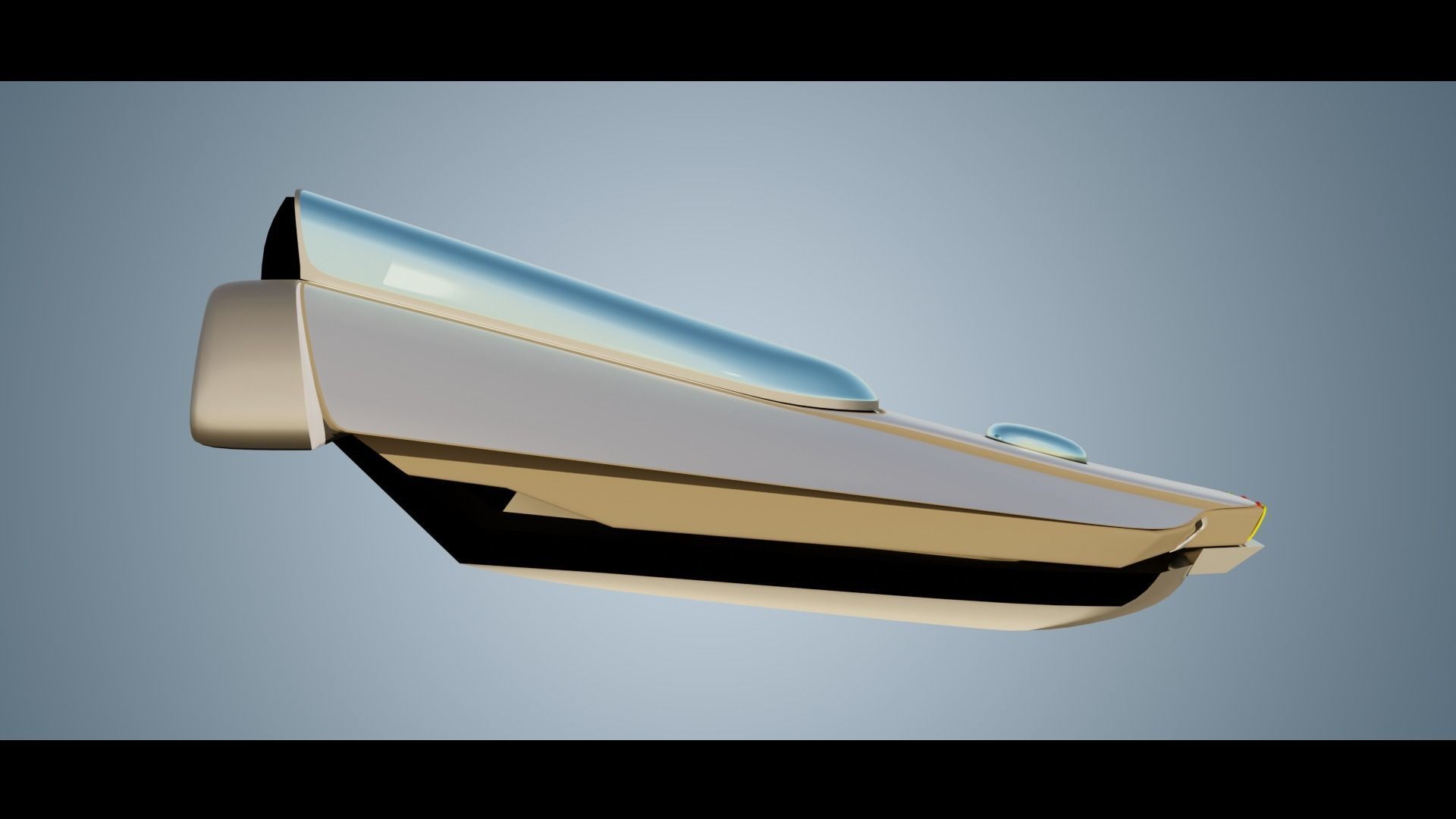 Simplistic Flying Vehicle 17 Low-poly 3D model_2