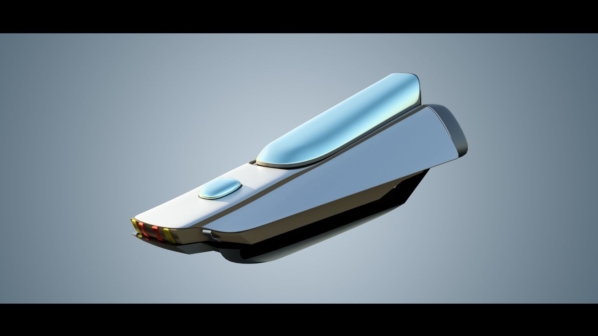 Simplistic Flying Vehicle 17 Low-poly 3D model_5
