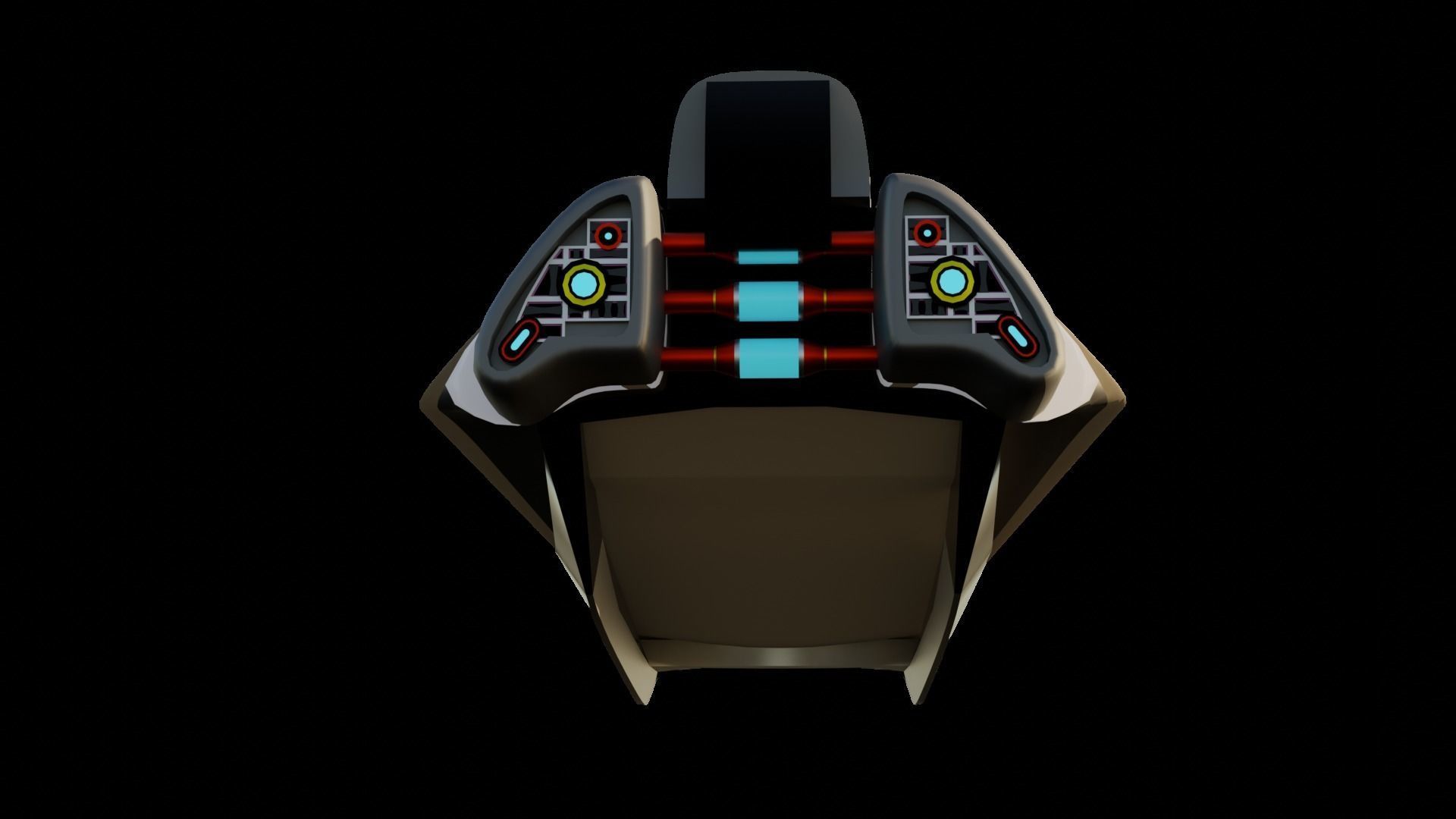 Simplistic Flying Vehicle 17 Low-poly 3D model_25